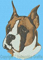 Boxer Portrait - Vodmochka Embroidery Design Picture - Click to Enlarge