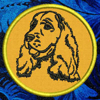 Cocker Spaniel Portrait Embroidery Patch - Click for More Information