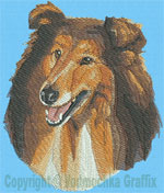 Rough Collie Portrait BT2492 - Balboa Embroidery Design Picture - Click to Enlarge