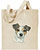 Jack Russell Terrier High Definition Portrait #1 Embroidered Tote Bag #1 - Natural