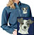 Jack Russell Terrier High Definition Portrait #3 Embroidered Ladies Denim Shirt - Click for More Information