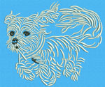 Maltese Agility #4 - Vodmochka Embroidery Design Picture - Click to Enlarge