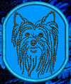 Yorkshire Terrier Portrait Embroidered Patch for Yorkshire Terrier Lovers - Click to Enlarge
