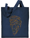 Bison Portrait #3 - Wild Buffalo Embroidered Tote Bag for Bison Lovers - Click to Enlarge