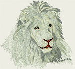 High Definition White Lion Portrait HD2 - Vodmochka Embroidery Design Picture - Click to Enlarge - Dimensions (500X462) File Size: 38KB 