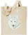 Arctic Wolf High Definition Portrait #3 Embroidered Tote Bag #1 - Click for More Information