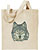 Grey Wolf High Definition Portrait #4 Embroidered Tote Bag #1 - Click for More Information