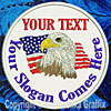 Eagle-Flag Custom Text - 8" Extra Large Embroidery Patch