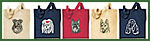 Tote Bags - Dog Embroidery