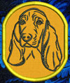 Basset Hound Portrait #1 - 3" Small Embroidery Patch
