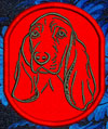 Basset Hound Portrait #1 - 3" Small Embroidery Patch