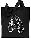 Basset Hound Portrait #1 Embroidered Tote Bag #1