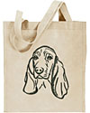 Basset Hound Portrait #1 Embroidered Tote Bag #1