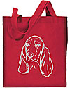 Basset Hound Portrait #1 Embroidered Tote Bag #1