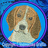 Beagle - HD Portrait #1 10" Double Extra L Embroidery Patch