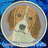 Beagle - HD Portrait #1 10" Double Extra L Embroidery Patch