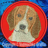 Beagle - HD Portrait #1 - 6" Large Embroidery Patch