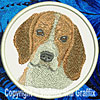 Beagle - HD Portrait #1 10" Double Extra L Embroidery Patch