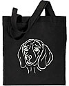 Beagle Portrait #1 Embroidered Tote Bag #1