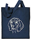 Beagle Portrait #1 Embroidered Tote Bag #1