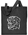 Bernese Mountain Dog Portrait #1 Embroidered Tote Bag #1