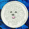 Bichon Frise Portrait #1 - 4" Medium Embroidery Patch