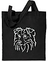 Border Collie Portrait #1 Embroidered Tote Bag #1