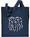 Border Collie Portrait #1 Embroidered Tote Bag #1