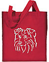 Border Collie Portrait #1 Embroidered Tote Bag #1