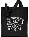 Boxer Portrait #1 Embroidered Tote Bag #1