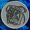 Bulldog Portrait #1 - 8" Extra Large Embroidery Patch