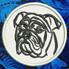 Bulldog Portrait #1 - 3" Small Embroidery Patch