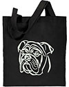 Bulldog Portrait #1 Embroidered Tote Bag #1