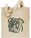 Bulldog Portrait #1 Embroidered Tote Bag #1
