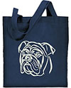 Bulldog Portrait #1 Embroidered Tote Bag #1