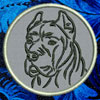 Cane Corso Italian Mastiff Portrait #1 - 4" Medium Emb Patch