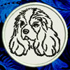 Cavalier Spaniel Portrait #1 - 3" Small Embroidery Patch