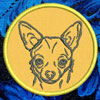 Chihuahua Portrait #1 - 3" Small Embroidery Patch