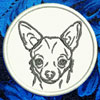 Chihuahua Portrait #1 - 3" Small Embroidery Patch