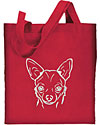 Chihuahua Portrait #1 Embroidered Tote Bag #1