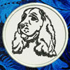 Cocker Spaniel Portrait #1 - 3" Small Embroidery Patch