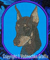 Doberman BT2392 - 8" Extra Large Embroidery Patch