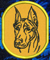 Doberman Portrait #1 - 4" Medium Embroidery Patch