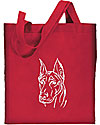 Doberman Portrait #1 Embroidered Tote Bag #1