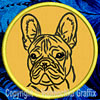 French Bulldog Portrait #1A - 4" Medium Embroidery Patch
