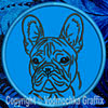 French Bulldog Portrait #1A - 3" Small Embroidery Patch