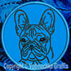 French Bulldog Portrait #1A - 4" Medium Embroidery Patch