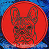 French Bulldog Portrait #1A - 4" Medium Embroidery Patch