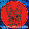 French Bulldog Portrait #1A - 3" Small Embroidery Patch