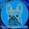 French Bulldog Portrait #1B - 3" Small Embroidery Patch